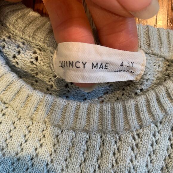 Quincy Mae Matching Knit Set 100% Organic Cotton | Light Blue | 4-5 Years - Picture 6 of 6